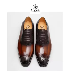 Giày Tây Nam Oxford RS10-K13 Da Bê nhập Itlia ,Thương hiệu AUGURIS
