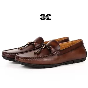 Giày Lười Mocassin BL09-2 Da Mastrotto Ý Cao Cấp